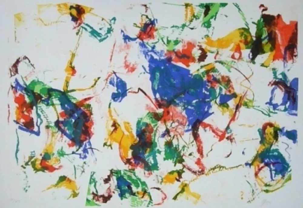 Lithograph En Joong - Composition abstraite 