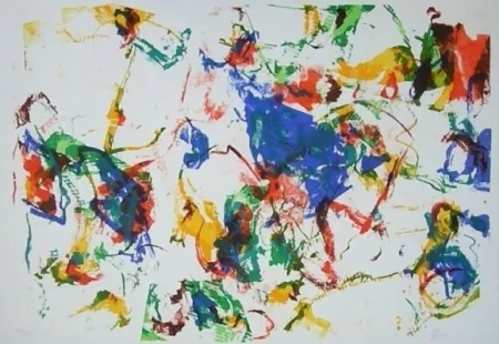 Lithograph En Joong - Composition abstraite 