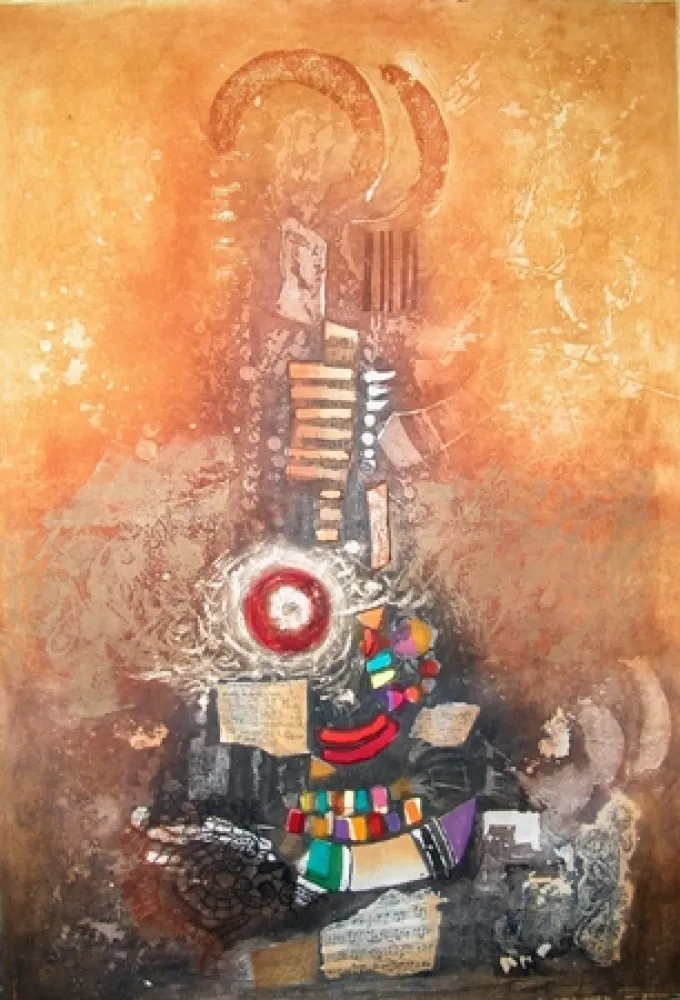 Etching Engel - REVE D'OR gravure originale de Nissan Engel