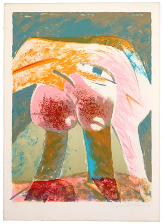 Lithograph Engelmann - Les deux boutons