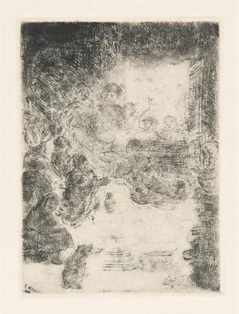 Engraving Ensor - L'adoration des bergers