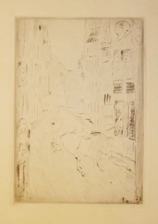 Etching Ensor - Le Chevalier