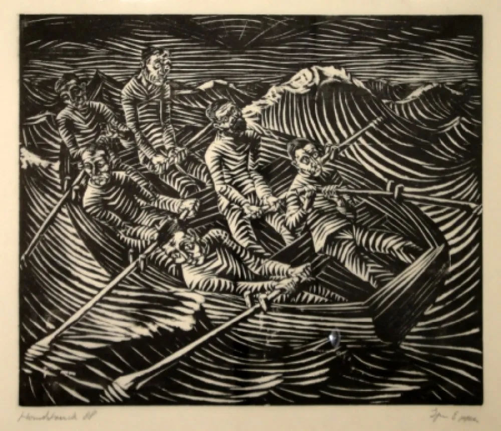 Woodcut Epper - Rettungsboot I