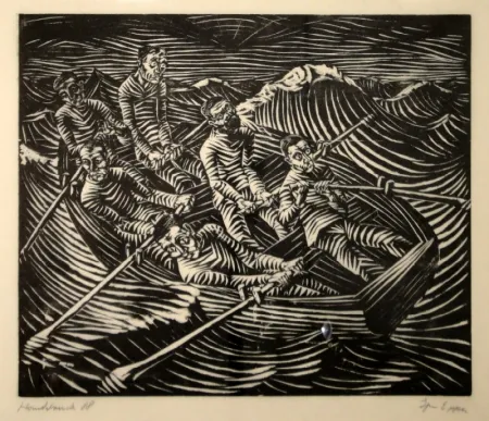 Woodcut Epper - Rettungsboot I