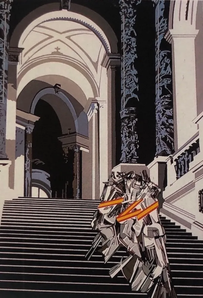 Screenprint Equipo Cronica - Desnudo bajando la escalera