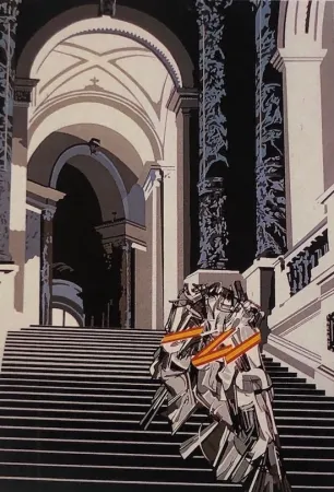 Screenprint Equipo Cronica - Desnudo bajando la escalera