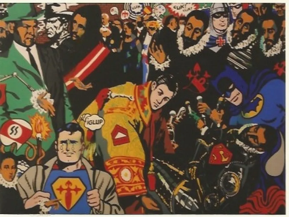 Screenprint Equipo Cronica - El happening del Conde Orgaz