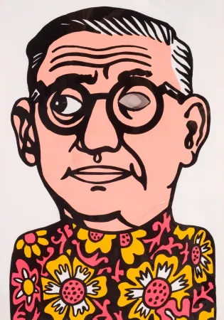 Screenprint Equipo Cronica - El mito de Sartre