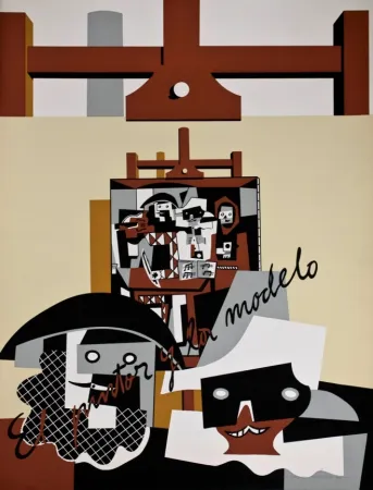 Screenprint Equipo Cronica - El pintor y la modelo