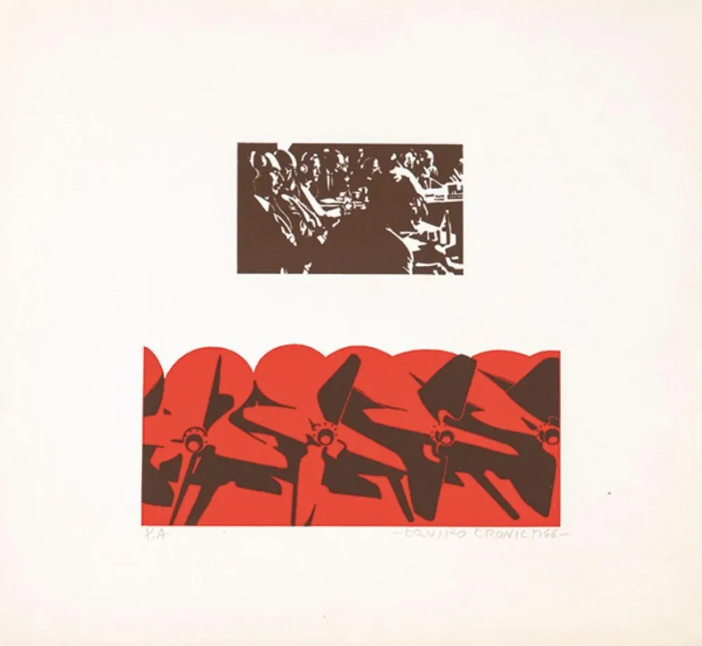 Screenprint Equipo Cronica - Hélices (rojo)