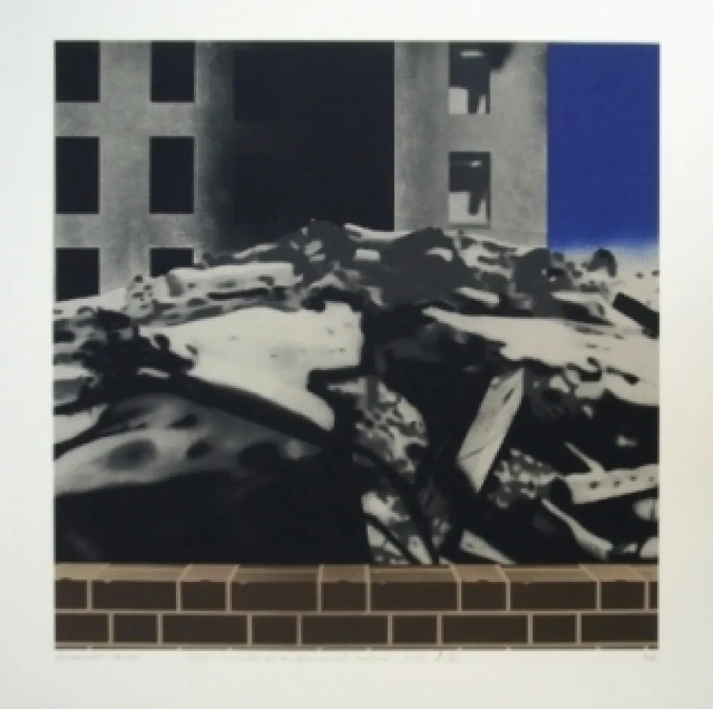 Lithograph Equipo Realidad - PAISAJE-Vista de la Ciudad Unversitaria de Madrid en 1937