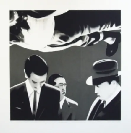 Lithograph Equipo Realidad - Reconocimiento del cadaver de Calvo Sotelo por el juez de guardia y el medico forense en el cementerio de la Almudena de Madrid en julio de 1936.