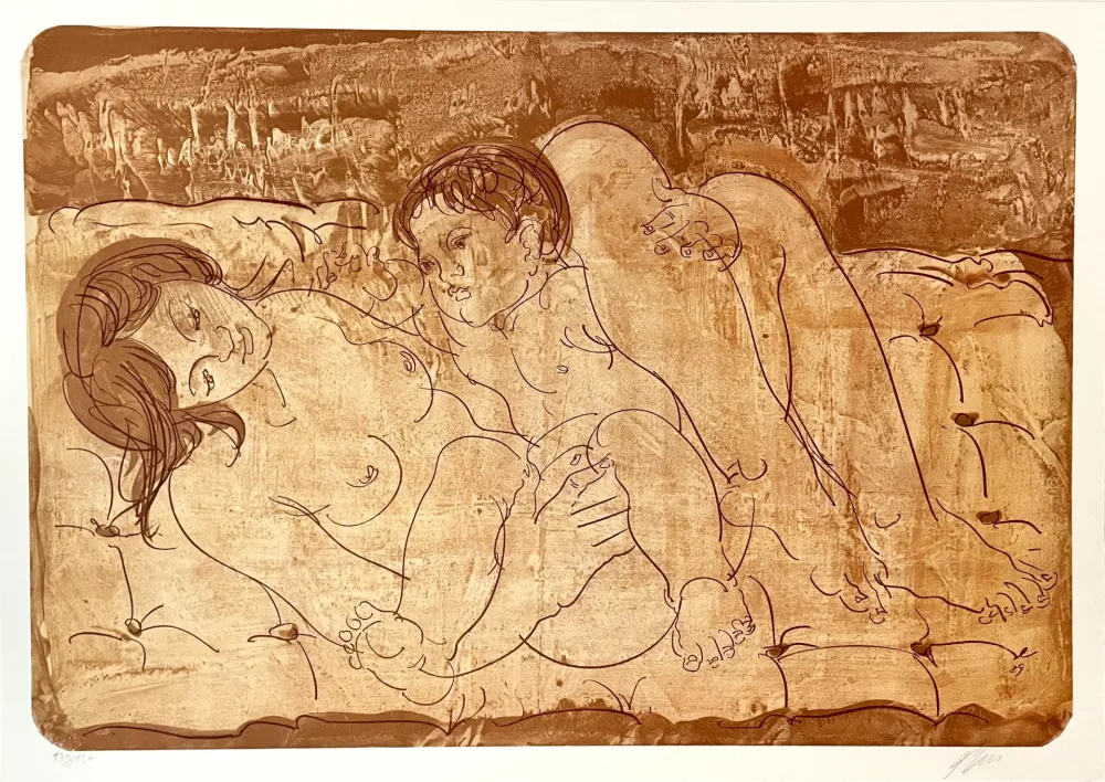 Lithograph Erni - Maternity