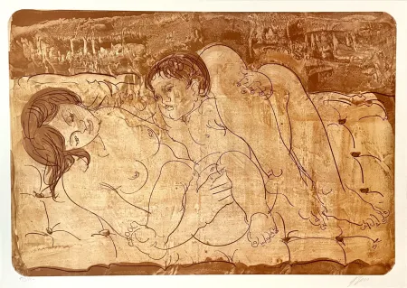 Lithograph Erni - Maternity