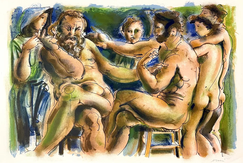 Lithograph Erni - Réflexions simples sur le corps