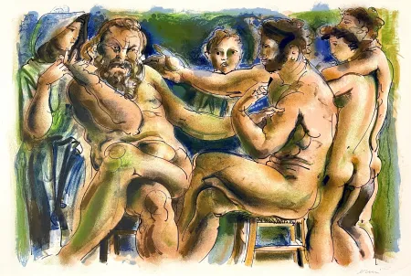 Lithograph Erni - Réflexions simples sur le corps