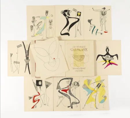 Illustrated Book Ernst - Benjamin Péret. LA BREBIS GALANTE. 3 eaux-fortes et 21 bpochoirs par Max Ernst (1949). Exemplaire avec suite.