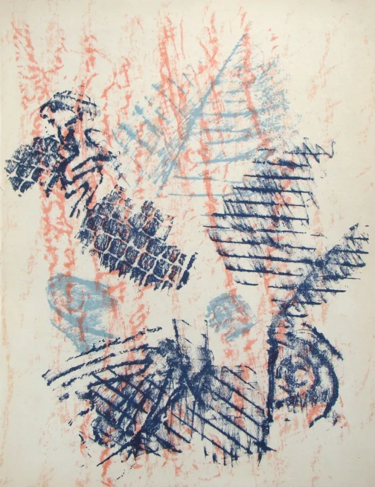 Lithograph Ernst - Composition abstrait