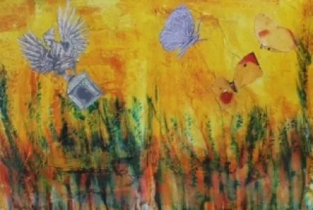 Lithograph Ernst - Entrance to the garden