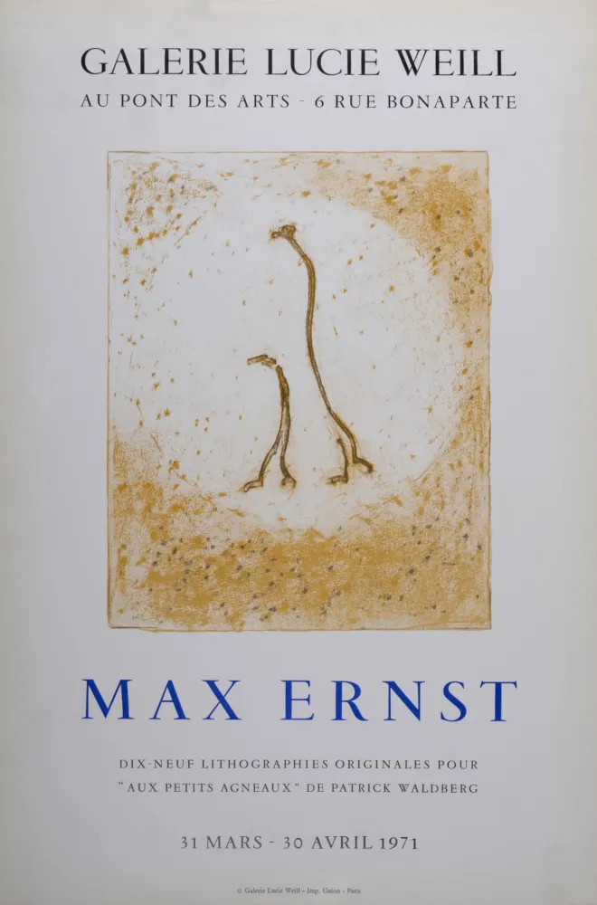 Lithograph Ernst - Galerie Lucie Weill, 1971
