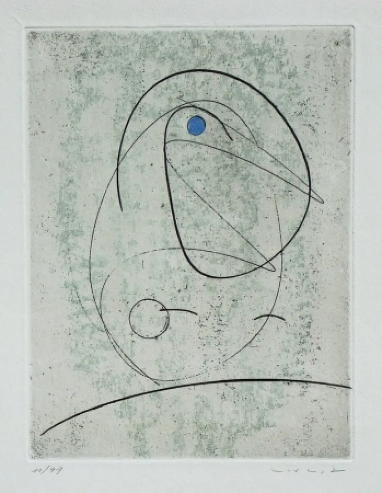 Engraving Ernst - L'Oiseau bleu