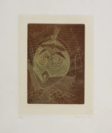 Etching And Aquatint Ernst - Masque