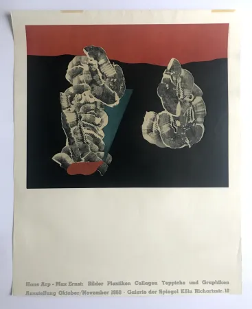 Poster Ernst - Max Ernst - Jean Arp austellung / Galerie der Spiegel, Köln