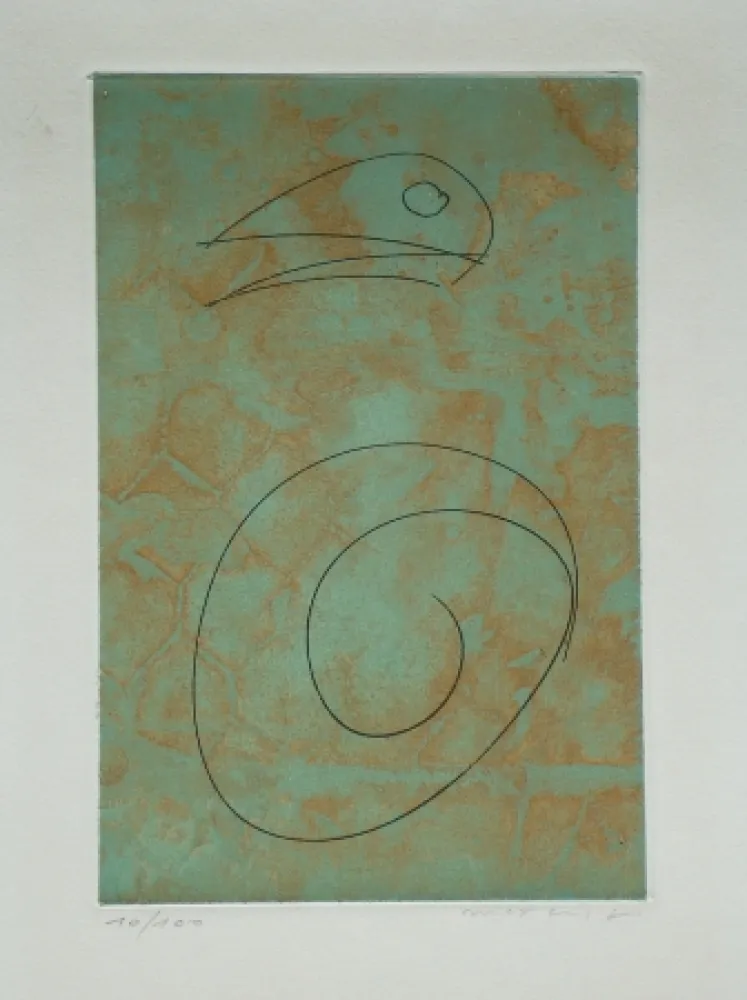 Etching And Aquatint Ernst - Oiseau vert