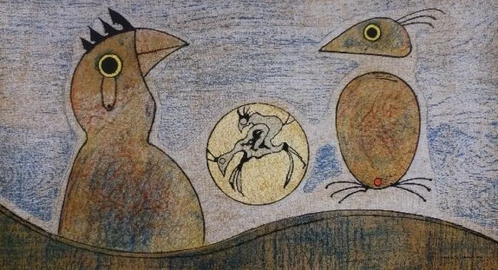 Lithograph Ernst - Oiseaux