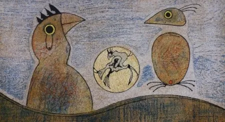 Lithograph Ernst - Oiseaux