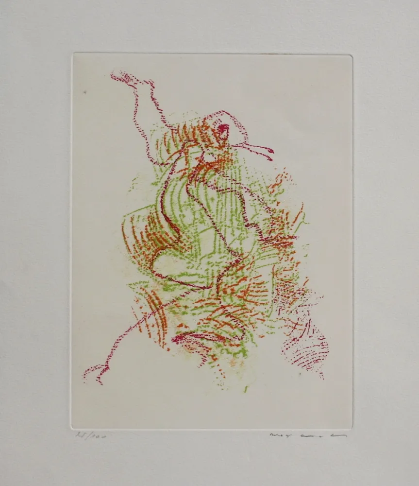 Etching And Aquatint Ernst - Par dessus les moulins