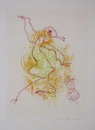 Etching And Aquatint Ernst - Par dessus les moulins