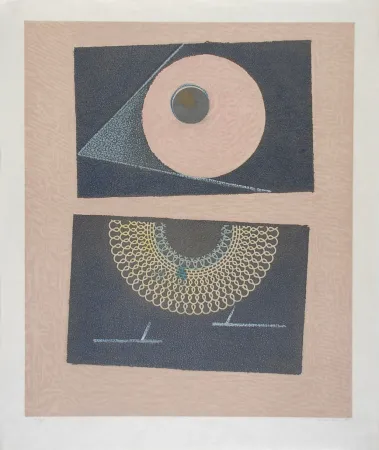 Lithograph Ernst - Veilleuse au seuil de nos terrassements