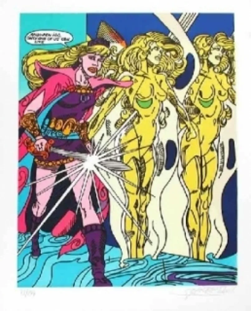 Lithograph Erro - Swordslady