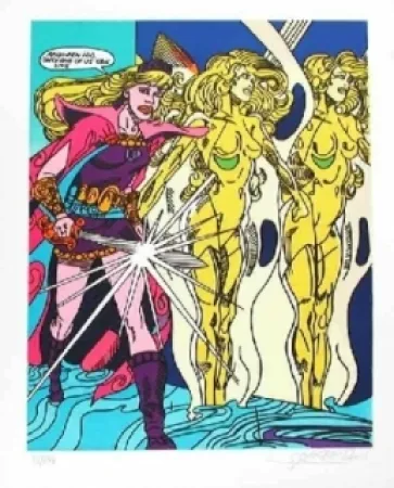 Lithograph Erro - Swordslady