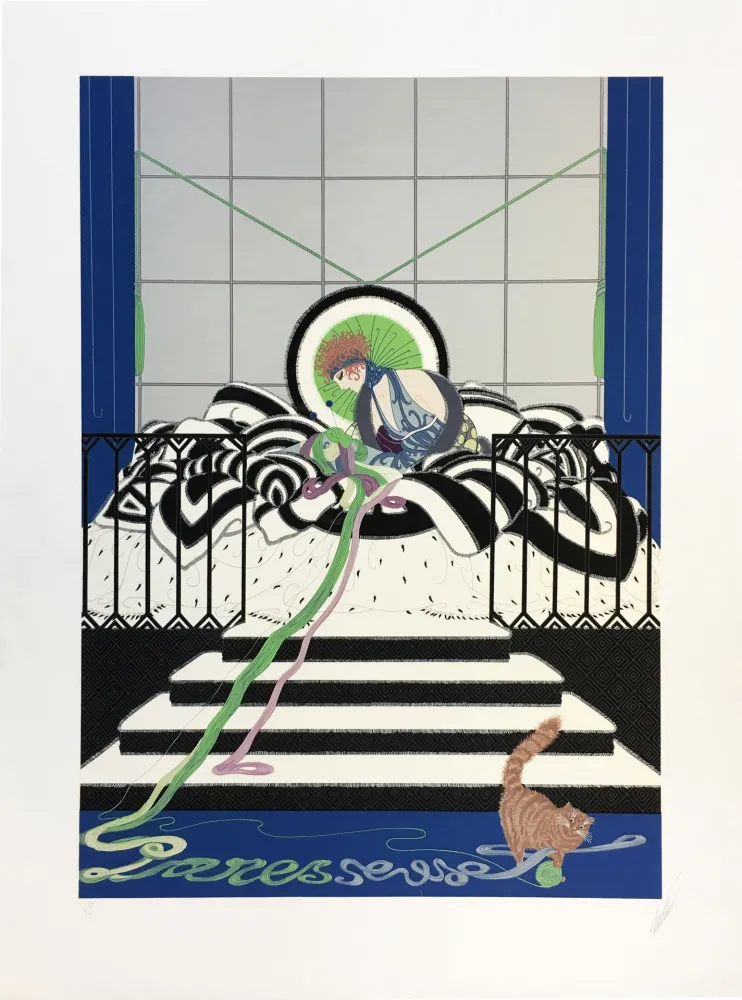 Screenprint Erte - PARESSEUSE