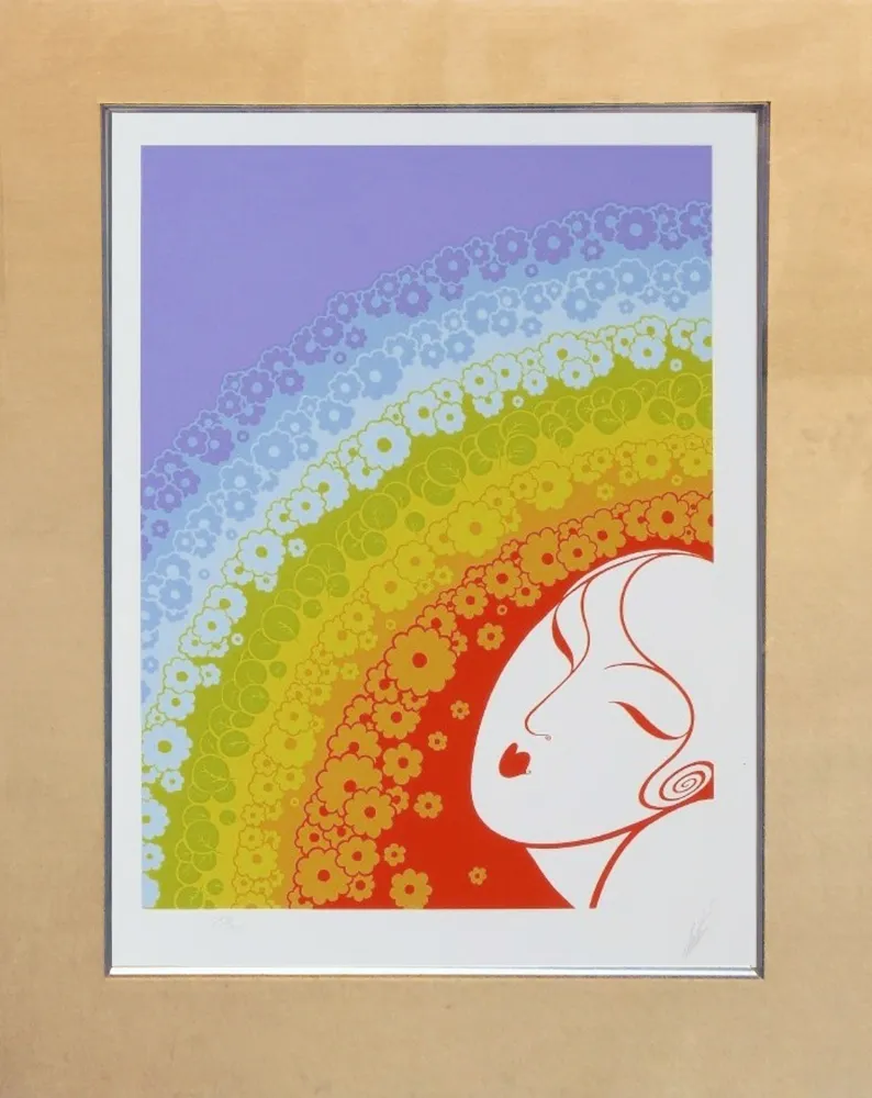 Screenprint Erte - RAINBOW IN BLOSSOM
