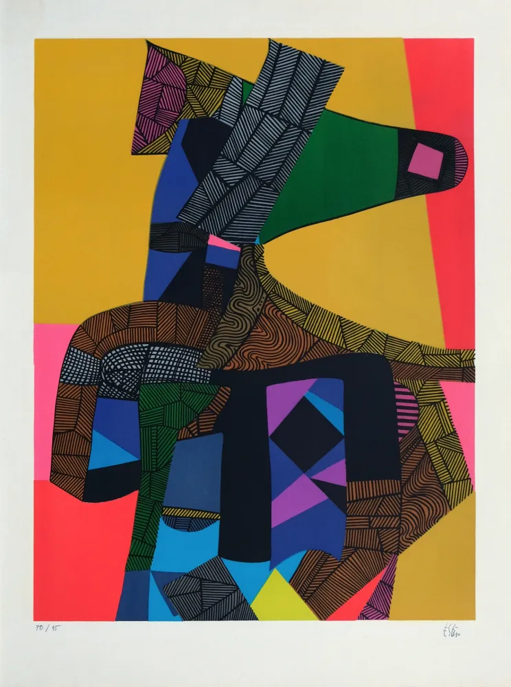 Lithograph Esteve - Anubis