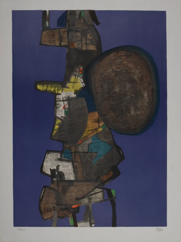 Lithograph Esteve - Bank Street, 1967 - Hand-signed