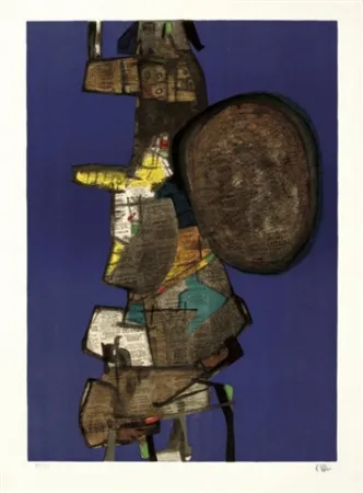 Lithograph Esteve - Bank street