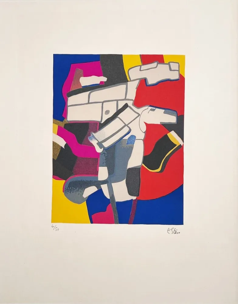 Lithograph Esteve - Bougri 