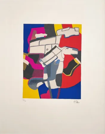 Lithograph Esteve - Bougri 