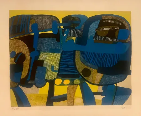 Lithograph Esteve - Deux Larrons 