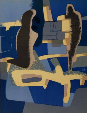 Lithograph Esteve - Face à face, 1968