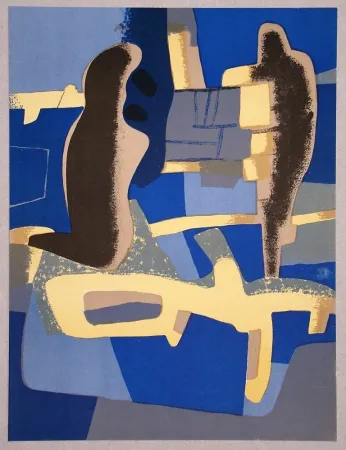 Lithograph Esteve - Face à face