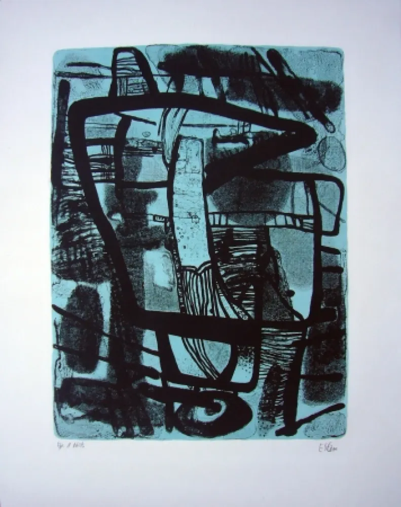 Lithograph Esteve - Grande noire