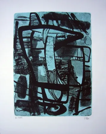 Lithograph Esteve - Grande noire