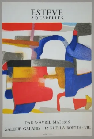 Lithograph Esteve - La Cigale