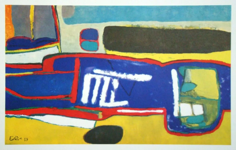 Lithograph Esteve - La longue