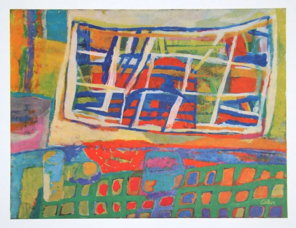 Lithograph Esteve - La Tapisserie